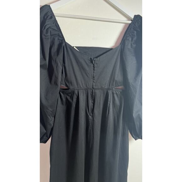 Anthropologie Especia Wallis Black Embroidered Boho Event Maxi Stretch Dress M - Picture 10 of 16